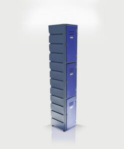 Plastic Locker - Solid Door - HACCP Compliant - Flat Top - 3 Tier - LOCKER3SOLID-FLAT