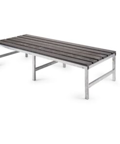Canteen Bench - Double - Open Slates - Plastic - 175cm - BENCHDBLEOPEN1750