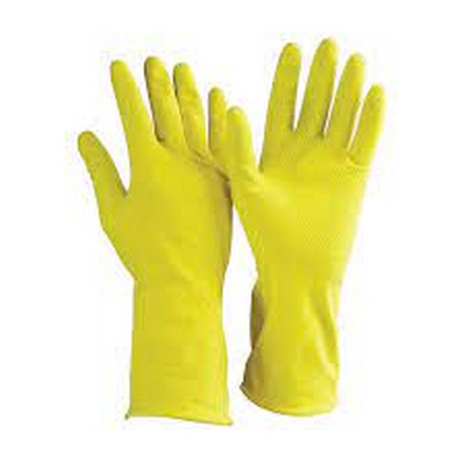 Household Latex Gloves - Yellow - Various Sizes