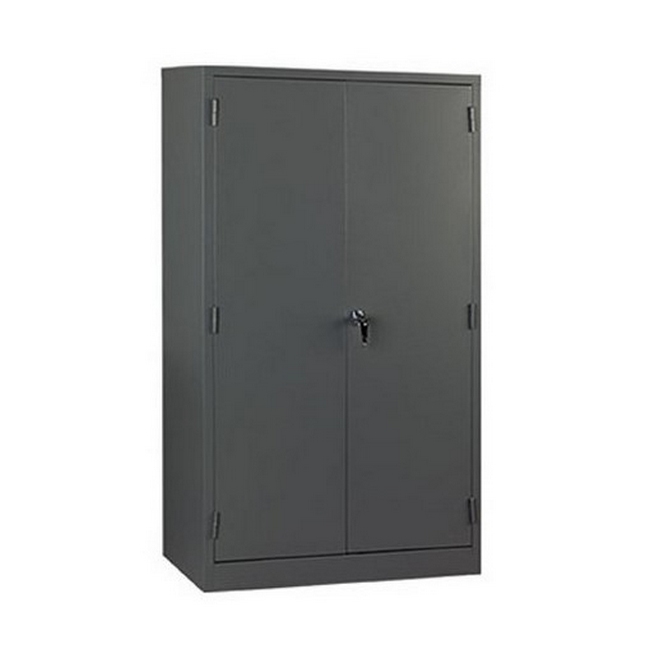 Steel Stationery Cupboard - Metal Storage Cabinet - 4 Shelves - Grey - 180 x 90 x 35 cm - SC350HG-grey