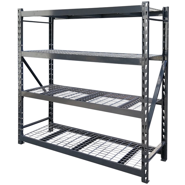 Steel Shelving - Heavy Duty - Initial Bay - 4 Shelves - Flat Packed - 196 x 193 x 61 cm - HH300100