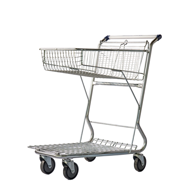 Steel Liquor Shopping Trolley - Large Metal Mesh - 160L