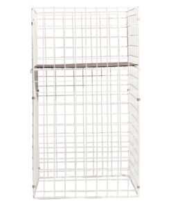 Steel Mesh Square Dump Bin - Collapsible - 50 x 50 x 90cm - White