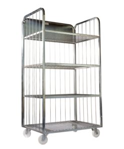 Steel Wire Mesh Egg Trolley - 4 Shelves - 98 x 66 x 175cm