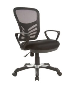 Operators Office Chair - Netting - Swivel - Gas Height - Black