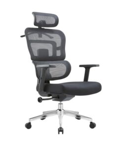 High Back Office Chair - Up To Ergo - Headrest - Mesh - Gas Height - Black