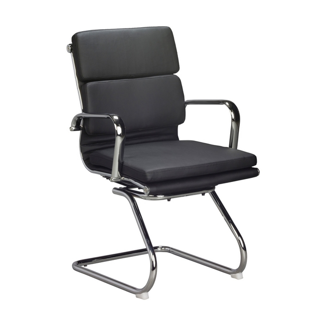 Visitors Arm Chair - Eames Cushion - PU Leather - Colour Options