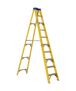 Partial Fibreglass Step Ladder - Single Sided - Industrial A-Frame - 14 Steps - 4.2m