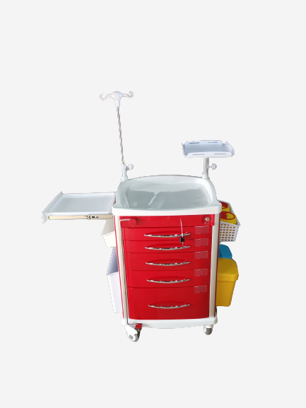 5 Drawer Emergency Trolley – Red