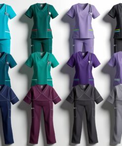 100% Cotton Reusable scrubs bottom blue medium
