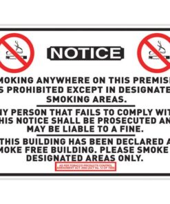 Safety Information Sign - No Smoking - 400 x 300mm - SIGNI7