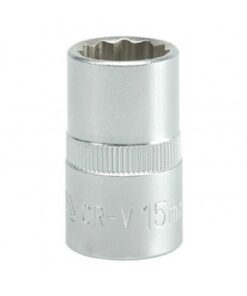 Bi-hex Socket - 12 Point - Chrome Vanadium - 1/2" Connector - Standard Length - 15mm - YT-1277