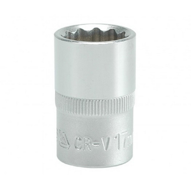 Bi-hex Socket - 12 Point - Chrome Vanadium - 1/2" Connector - Standard Length - 17mm - YT-1279