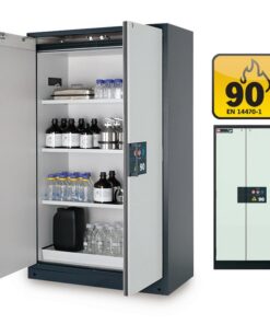 Fire Resistant Cabinet - Q-Line - Storage of Flammable Hazardous Materials - 119.3 x 61.5 x 195.3 cm - Grey - IASE30001041-1