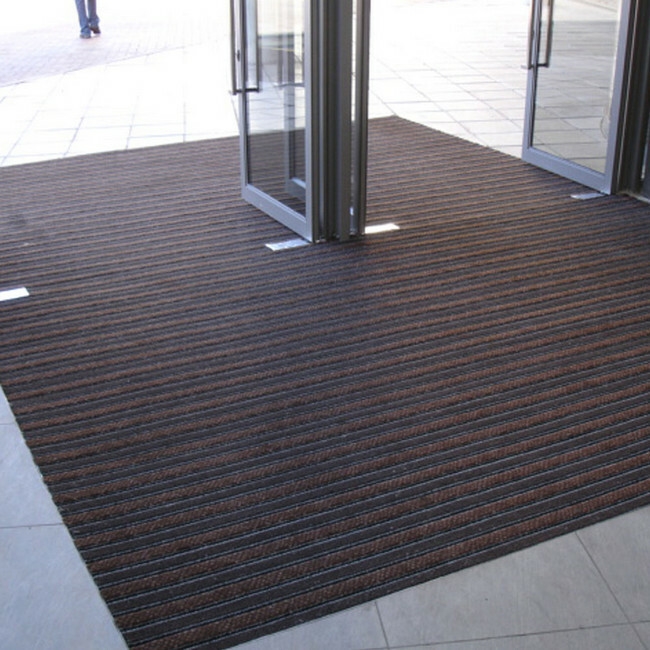 Entrance Mat - Trio Scraper Carpet - 200 x 1.3 cm - per Linear Metre - Brown - PMD050001C