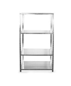 Steel Shelving - 4 Tier - Light Duty - Galvanised Stand and Shelves - ADIY3900