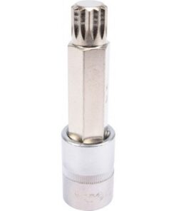 Spline Bit Socket - Chrome Vanadium - 1/2" Connector - Long - M16 x 100mm - YT-04356