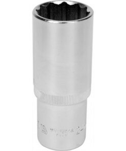 Bi-hex Deep Socket - 12 Point - Chrome Vanadium - 1/2" Connector - 76mm Length - 24mm - YT-12946