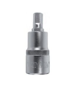 Hex Bit Socket - Chrome Vanadium - 1/2" Connector - Standard Length - HEX 9 x 50mm - YT-76596
