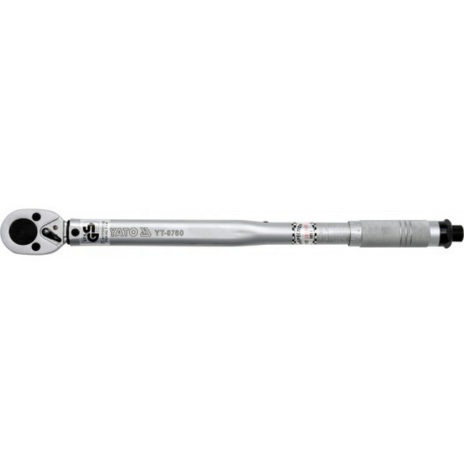 Torque Wrench - Chrome Vanadium - 1/2" Connector - Range 42-210Nm - Measurement Tolerance 4% - YT-0760