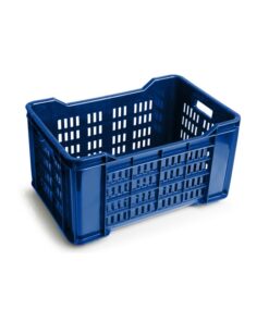 Meat Crate - Agri Lug - Plastic Box - Vented Base and Sides - 53 x 35.5 x 29 cm - Virgin Material - HACCP - PI-401-Vented-virgin