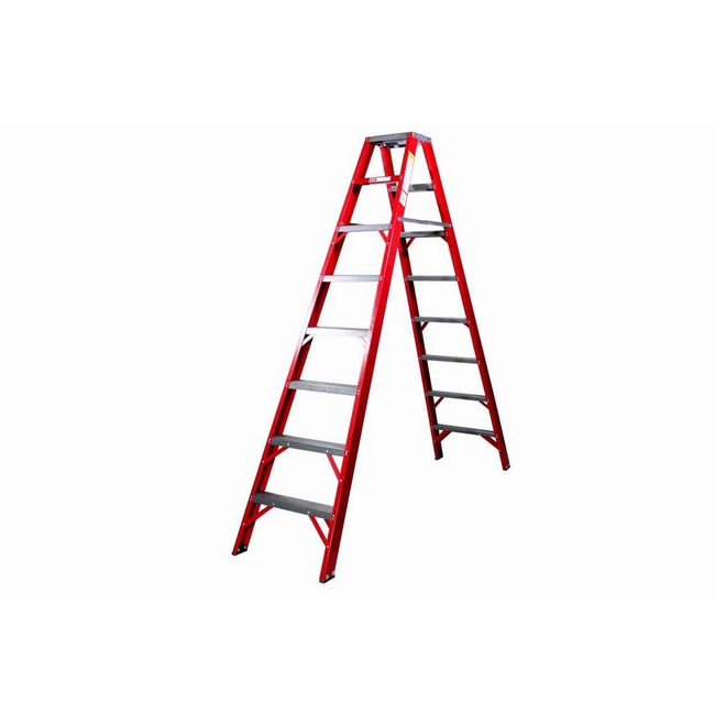 Fibreglass Double Sided Ladder - Industrial A-Frame - 10 Steps - 3.0m - FGSD10