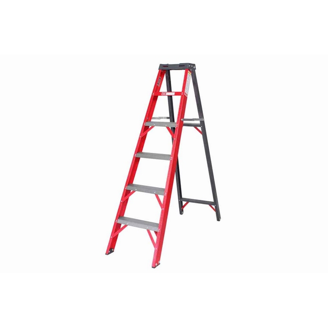 All Fibreglass Single Sided Ladder - Industrial A-Frame - 6 Steps - 1.8m - FGS6-ALL-SS