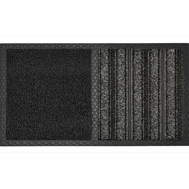 Disinfectant Mat - COBAcare Duo Zone - 67 x 39.5 x 1.5 cm - Dark Grey and Anthracite - CDM007