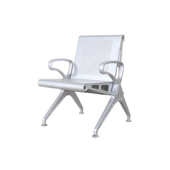 Airport Bench - Indoor Waiting Room Seat - Mild Steel - Heavy Duty - Single Seat - Flat Pack - 60 x 67 x 82 cm - PD01