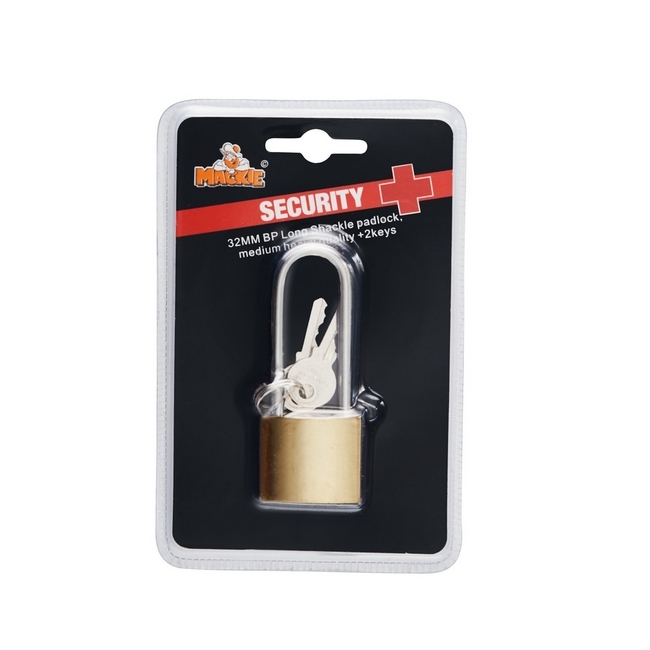 Brass Padlock - Long Shackle - Iron - 32mm - 97031259