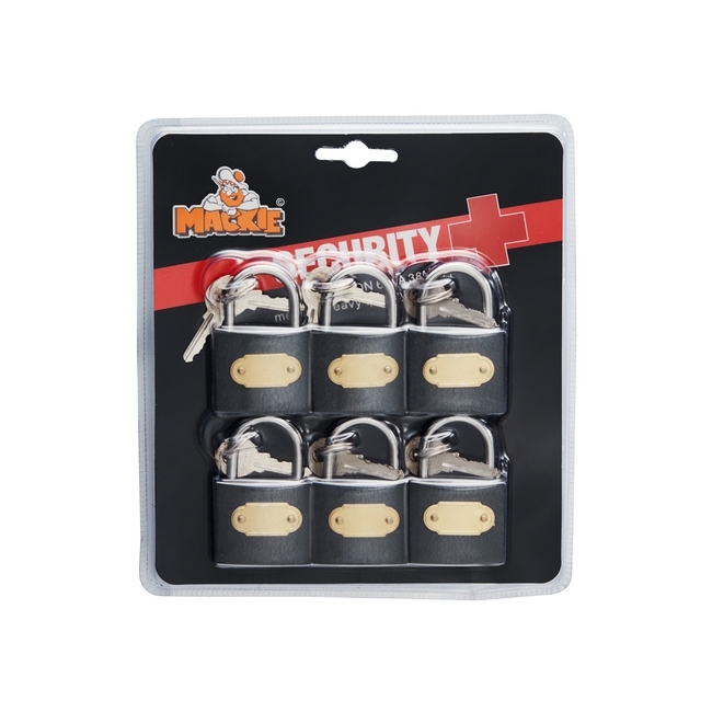 Padlock - Iron - 6k/A - 40mm - Pack of 6 - 97031068