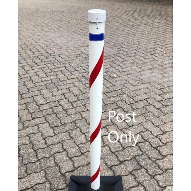 Queueing Post - Plastic - Post Only - 100 x 5 (?) cm - White and Red - SXS025RWF