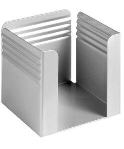 Paper Cube - Fluted Steel Range - Metal - 10.5 x 10.5 x 10.5 cm - Silver - 534SI