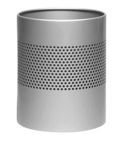 Waste Paper Bin - Round Perforated Range - Metal - 24 x 30 cm - Silver - 504SI
