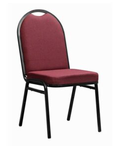 Office Chair - Banquet - Full Back - No Arms - Square Tube - 91 x 46 x 64 cm - SE019-burgundy