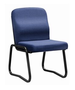 Office Chair - Economy Side - Skid Base - No Arms - 87 x 55 x 64 cm - SE010-blue