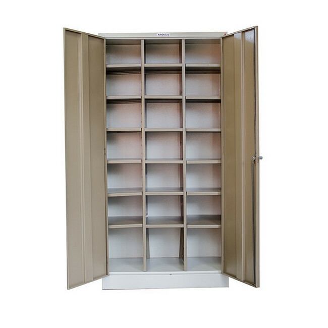 Pigeon Hole Cabinet with Doors - Steel - 21 Compartment - 180 x 90 x 45 cm - PH004-ivorykaroo