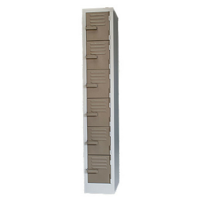 Steel Locker - Metal - 6 Tier - Six Door - 180 x 30 x 45 cm - LOC006-ivorykaroo