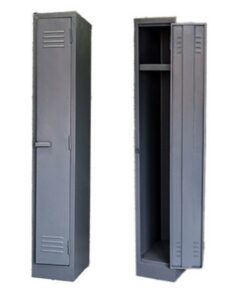 Steel Locker - Metal - Single Tier - 1 Door - 180 x 30 x 45 cm - LOC001-grey