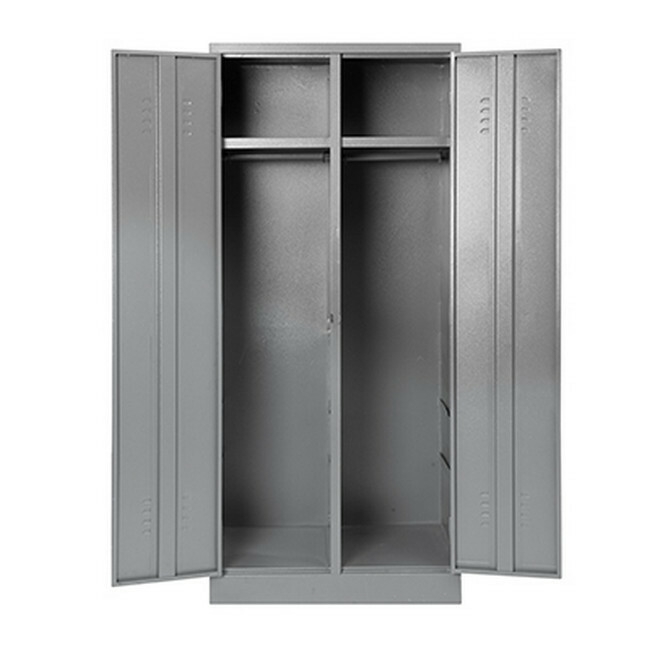 Steel Hostel Locker - Metal - Double - 180 x 79 x 52 cm - DHL04-grey