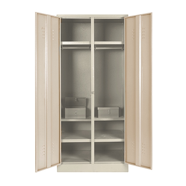 Steel Hostel Locker - Metal - with Money Box - Double - 180 x 79 x 52 cm - DHL03-ivorykaroo