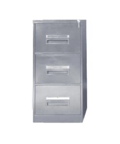 Steel Office Filing Cabinet - 3 Drawer File - Knock Down (Requires Assembly) - 105 x 47 x 63 cm - 3FC01KD-grey