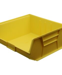 Stack & Hang Parts Storage Bin - Small Plastic Container - Size 8 - 37.5 x 42 x 18 cm - Yellow - BIN-8-YELLOW