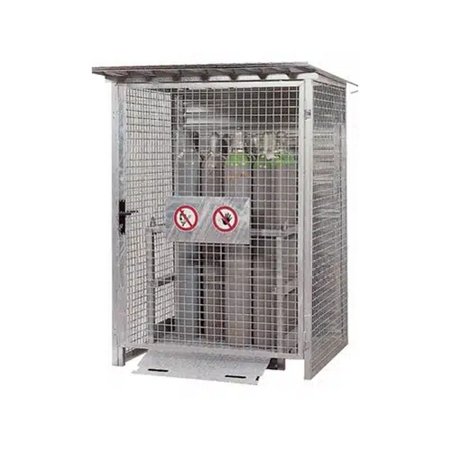 Cylinder Gas Vault - Storage Cage - 9 Bottles - 80 x 200 x 90 cm - GV00009