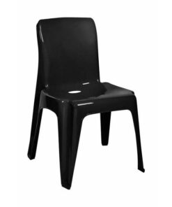 Plastic High Back Chair - Mia - Black