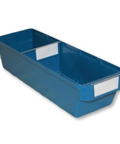 Shelf Bin - Loose Parts Warehouse Storage Container - Plastic - Small - 400mm - Blue