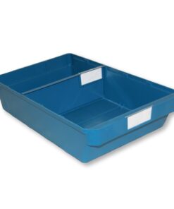 Shelf Bin - Loose Parts Warehouse Storage Container - Plastic - Bins, Dividers and Labels - Large - 400mm - Blue - Pack of 20