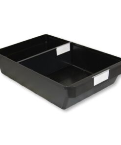 Shelf Bin - Loose Parts Warehouse Storage Container - Plastic - Large - 400mm - Black