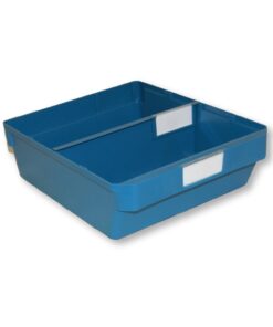 Shelf Bin - Loose Parts Warehouse Storage Container - Plastic - Bins, Dividers and Labels - Large - 300mm - Blue - Pack of 20