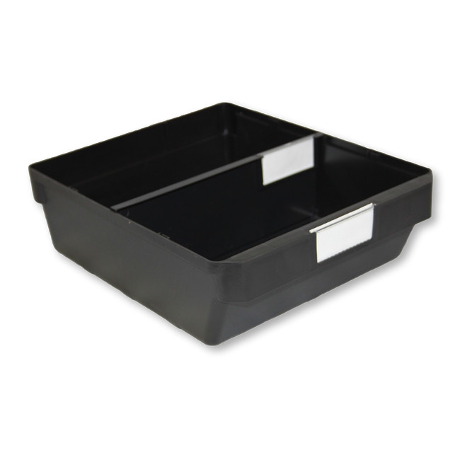 Shelf Bin - Loose Parts Warehouse Storage Container - Plastic - Large - 300mm - Black